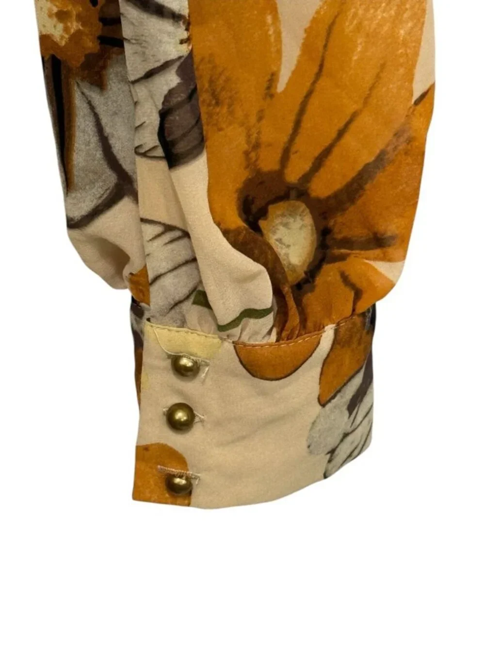 Baltic Born Womens Lydia Maxi Dress Warm Camel Floral Print Belted EUC Size XXXL - Picture 8 of 11
